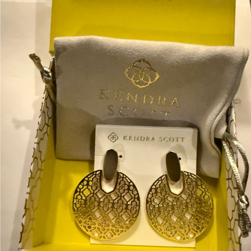 Kendra Scott Soft Gold Statement Earrings
